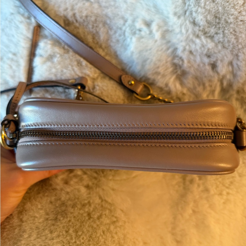 Gucci Taupe Quilted GG Marmont Crossbody Bag Mini - Picture 3 of 8
